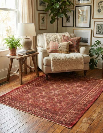 3' 3 x 3' 9 Hand Knotted Ultra Vintage Persian Wool Rug