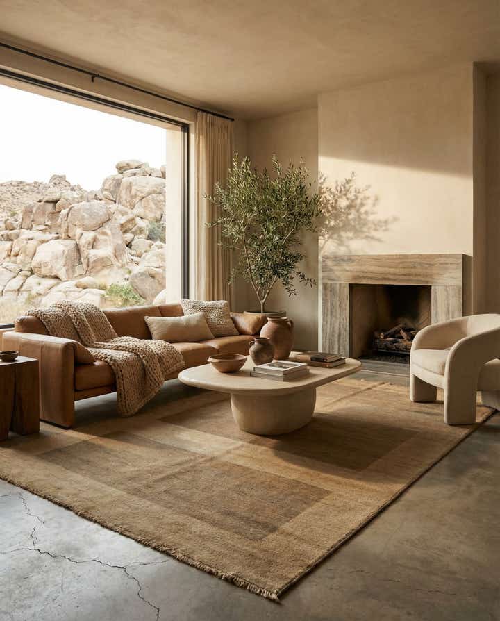 5' x 8' 1 Hand Knotted Modern Ziegler Wool Rug