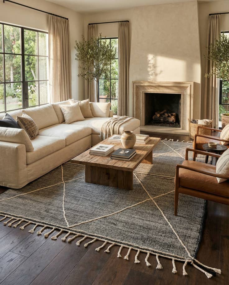 Detail image of 9' 10 x 12' 9 Hand Knotted Moroccan Wool Rug