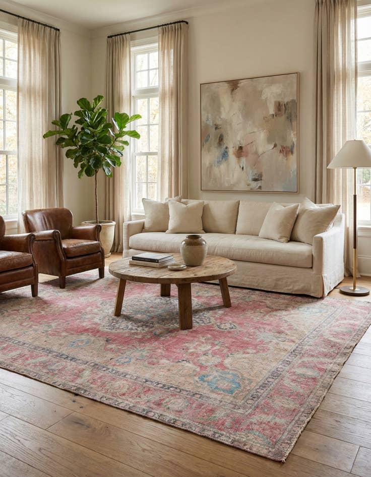 Detail image of 9' 9 x 12' 4  Hand Knotted Ultra Vintage Persian Wool Rug