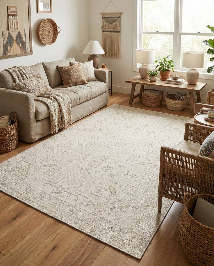 Detail image of 6' x 9' Easy-Clean Aztec Indoor / Outdoor Rug