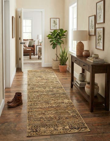 Beige Saturn Runner Rug