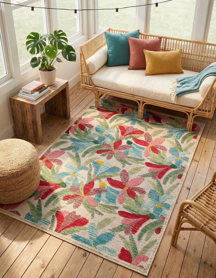 Detail image of 5' x 7' Easy-Clean Casablanca Indoor / Outdoor Rug