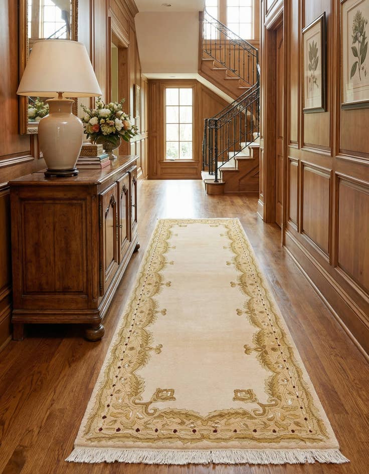 Detail image of  2' 9 x 9' 10  Hand Knotted Darya Wool Runner Rug