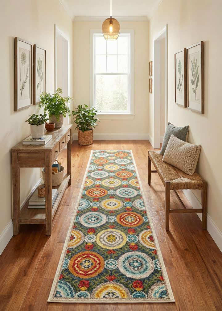 2' 7 x 12' Easy-Clean Casablanca Indoor / Outdoor Runner Rug