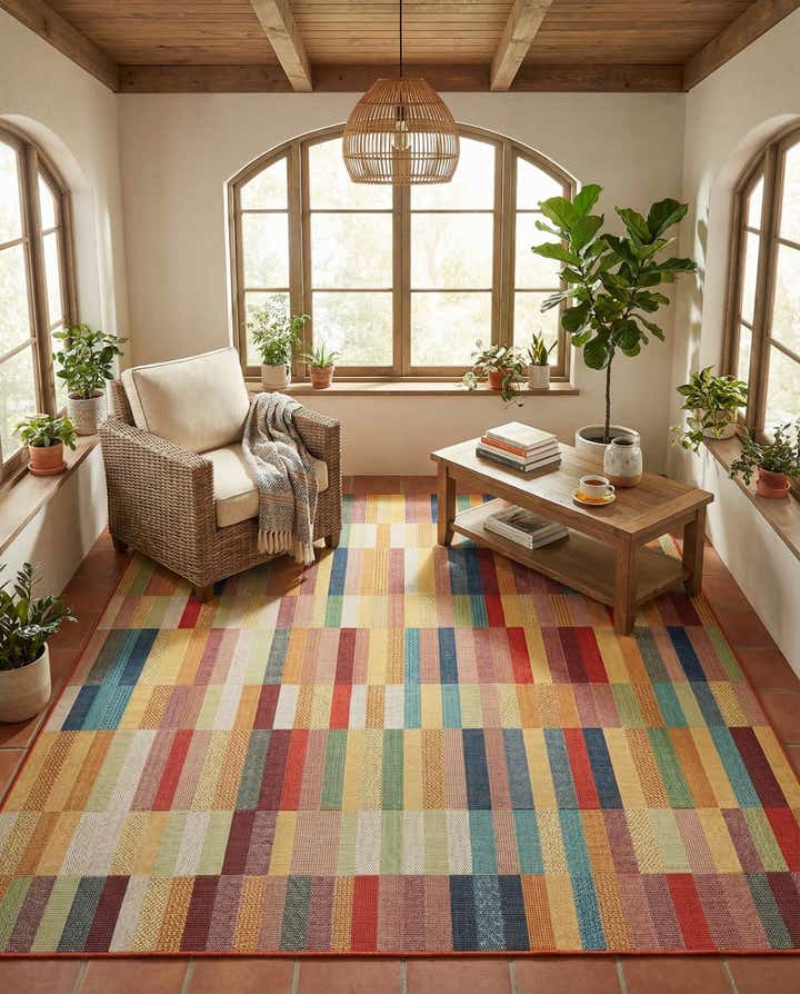 10' x 10' Easy-Clean Baja Indoor / Outdoor Square Rug