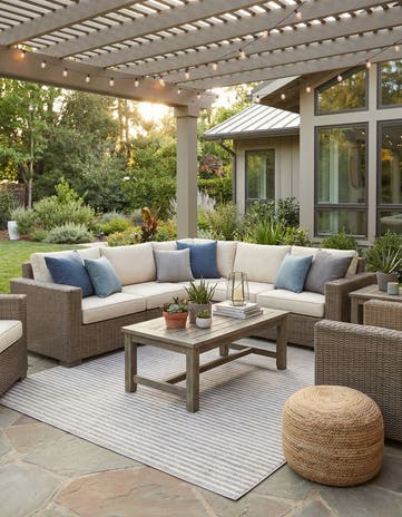 Gray Easy-Clean Sabrina Soto Indoor / Outdoor Rug