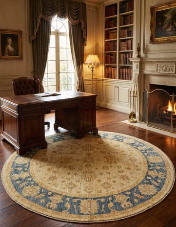 6' 7 x 6' 7 Kaizar Wool Round Rug