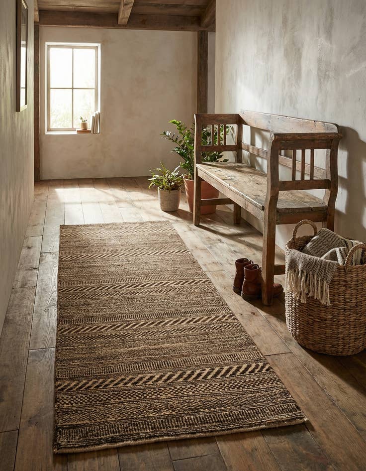 Detail image of 2' 1 x 4'  Hand Knotted Kashkuli Gabbeh Oriental Wool Runner Rug