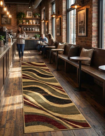 Beige Cafe Runner Rug