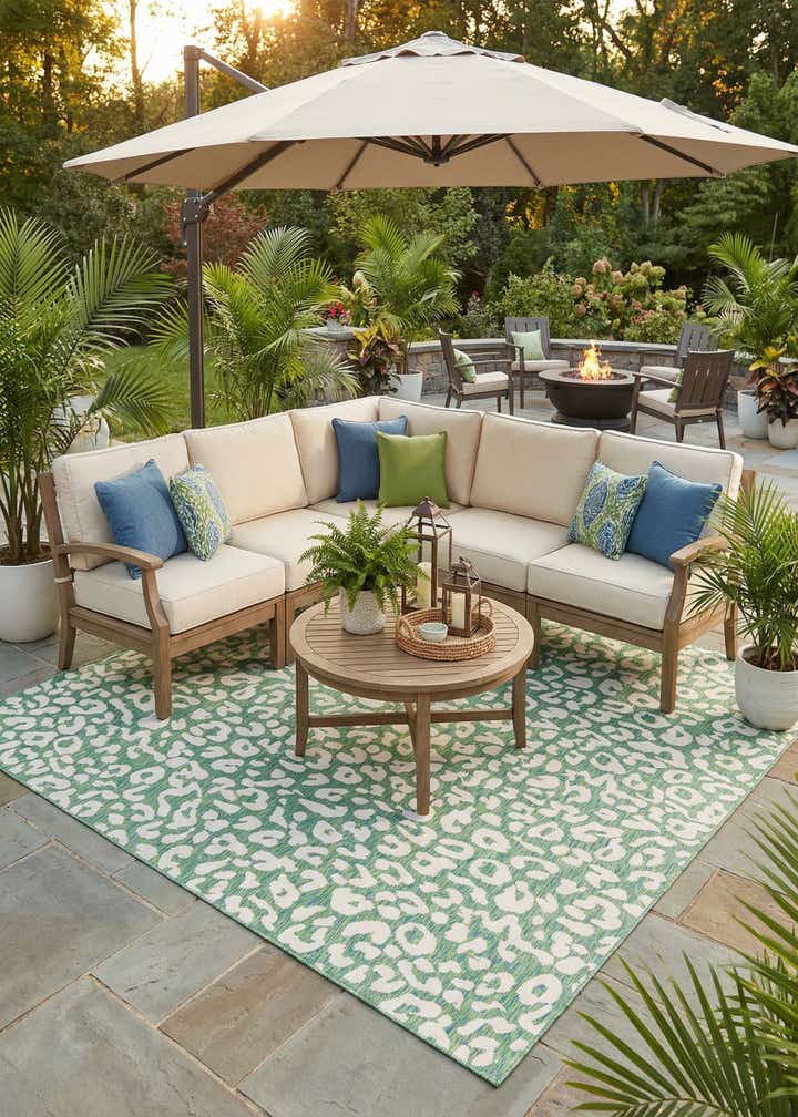 9' x 12' Easy-Clean Safari Indoor / Outdoor Rug