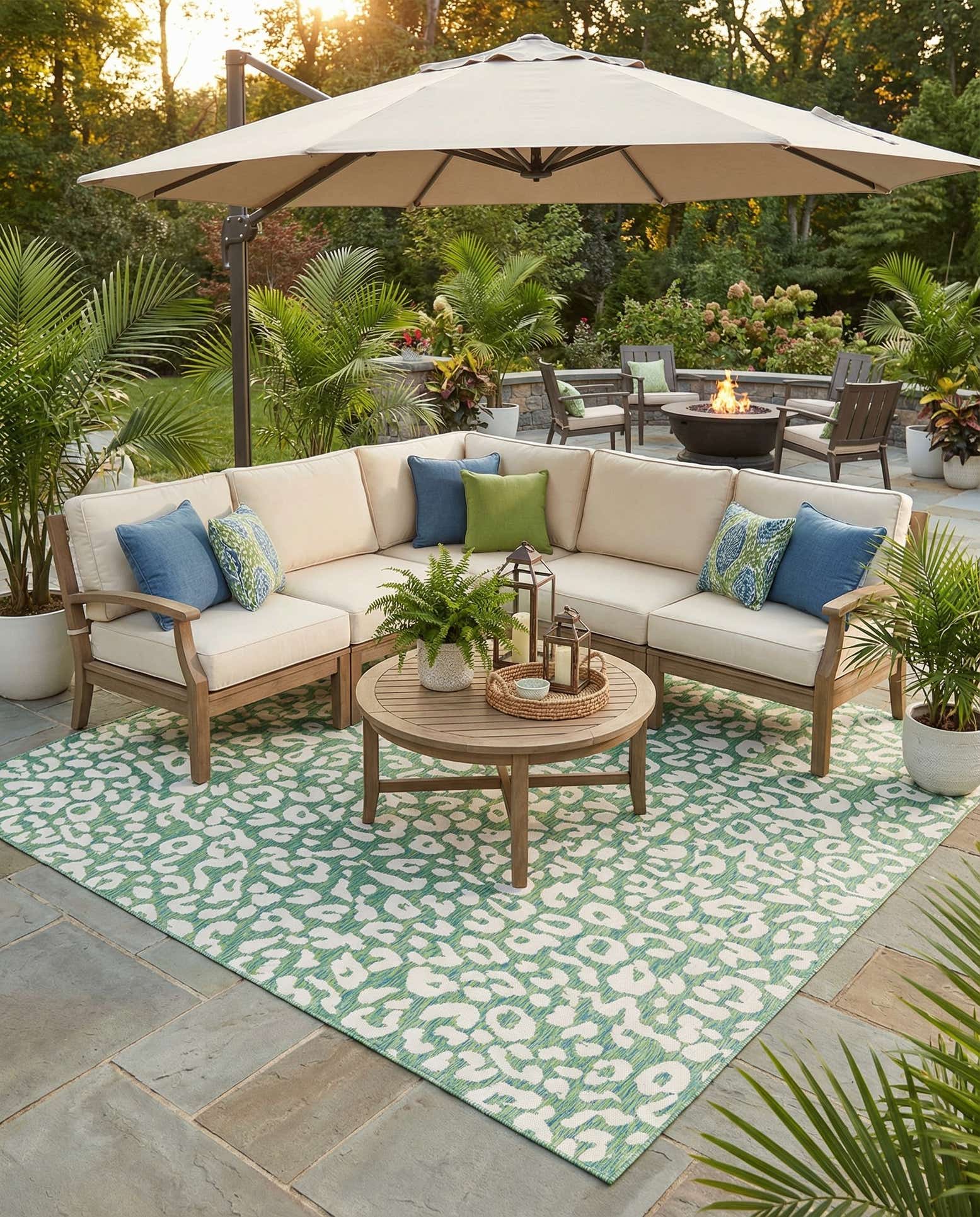 9' x 12' Easy-Clean Safari Indoor / Outdoor Rug
