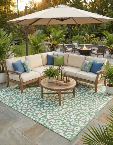9' x 12' Easy-Clean Safari Indoor / Outdoor Rug