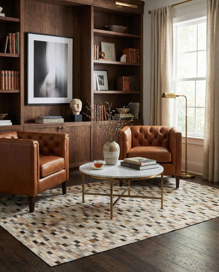 5' 1 x 8' 1 Cowhide - Patchwork Rug