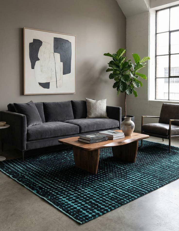 Detail image of 5' 5 x 8' 4  Hand Knotted Darya Wool Rug