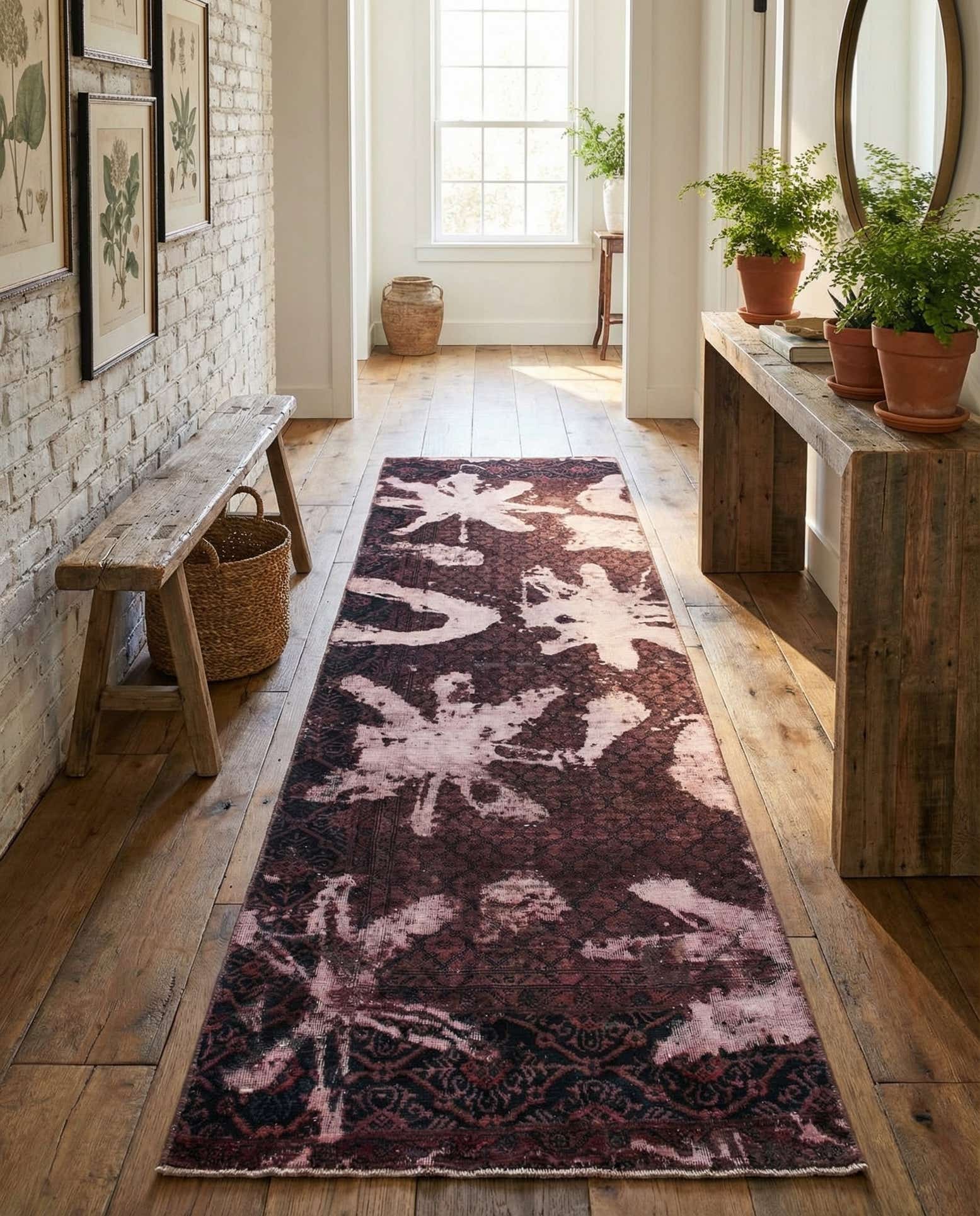 3' x 9' 7 Hand Knotted Ultra Vintage Persian Wool Runner Rug