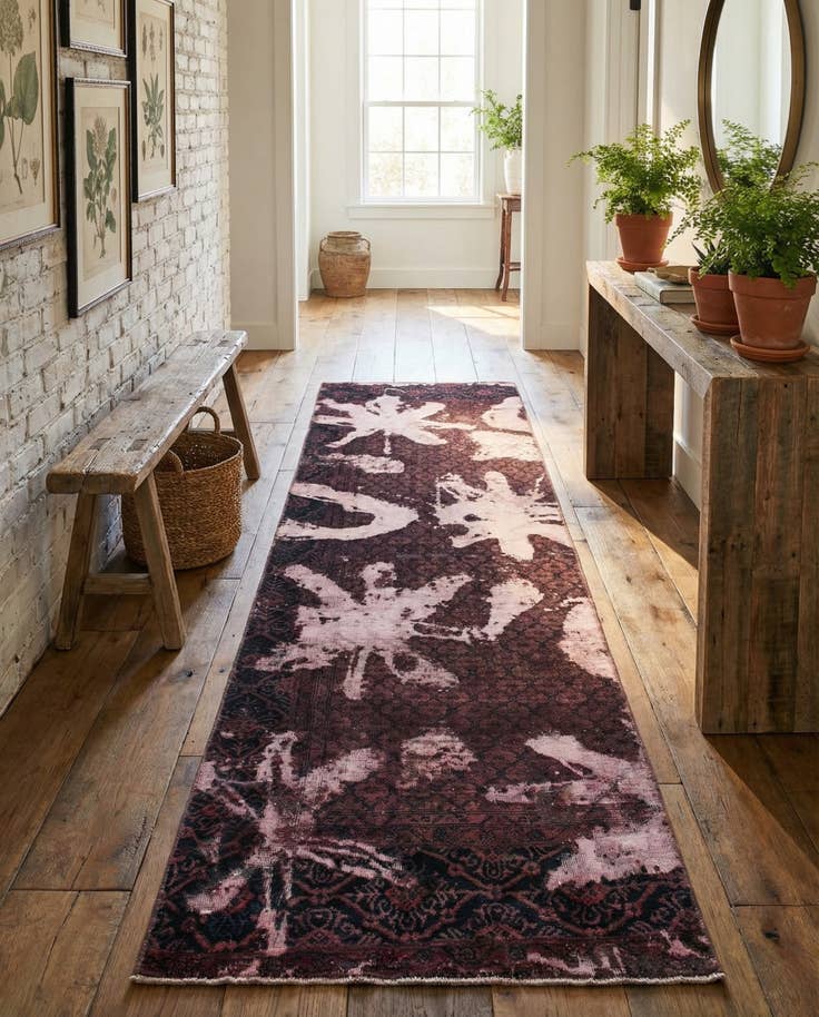 Detail image of 3' x 9' 7 Hand Knotted Ultra Vintage Persian Wool Runner Rug