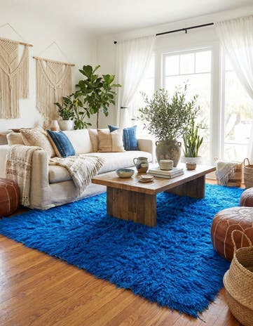 4' 7 x 6' 5 Hand Knotted Moroccan Wool Rug