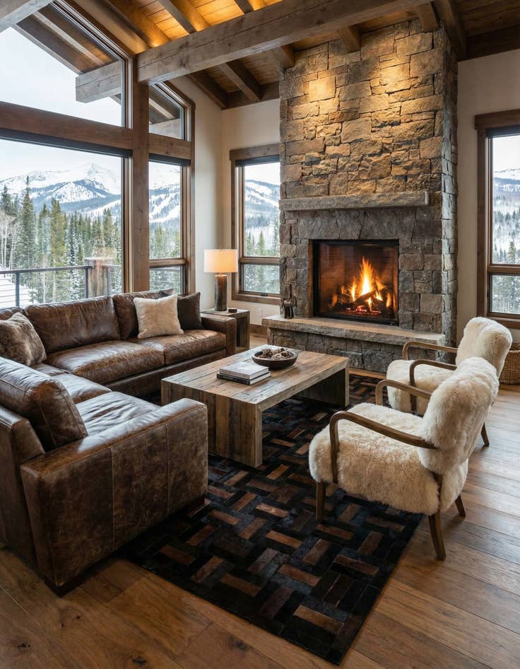 Detail image of  5' 2 x 8' 1 Cowhide - Patchwork Rug