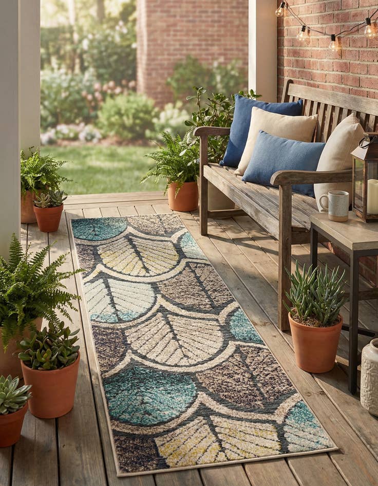 Detail image of 2' x 6' Easy-Clean Casablanca Indoor / Outdoor Runner Rug
