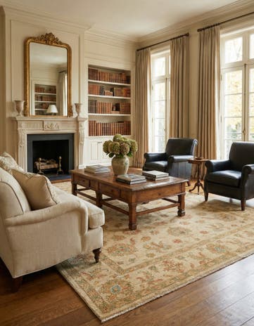 5' 7 x 7' 9 Hand Knotted Peshawar Ziegler Rug
