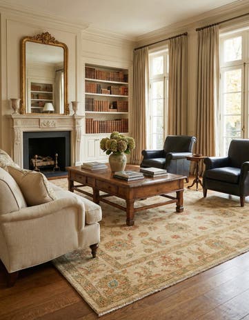 5' 7 x 7' 9 Hand Knotted Peshawar Ziegler Rug