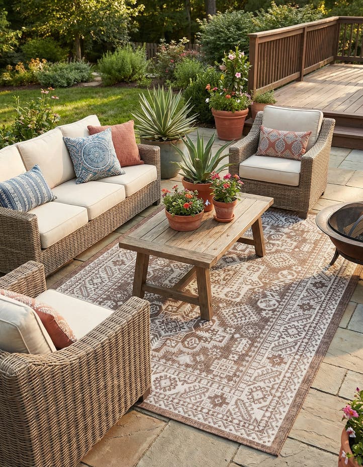 6' x 9' Easy-Clean Aztec Indoor / Outdoor ...