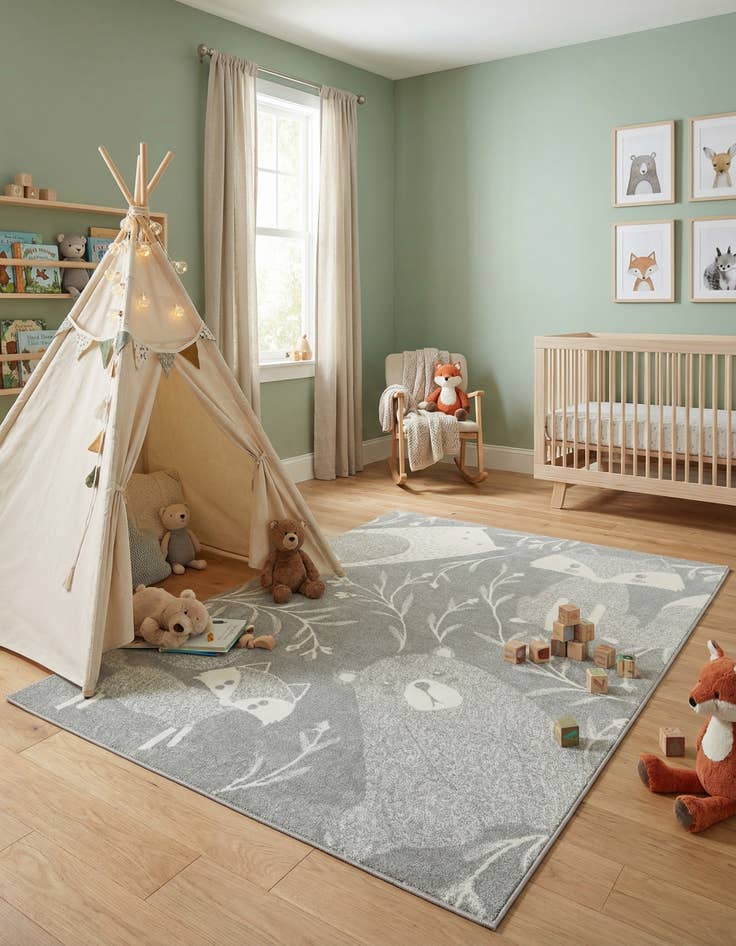 Detail image of 7' x 10' Whimsy Kids Rug