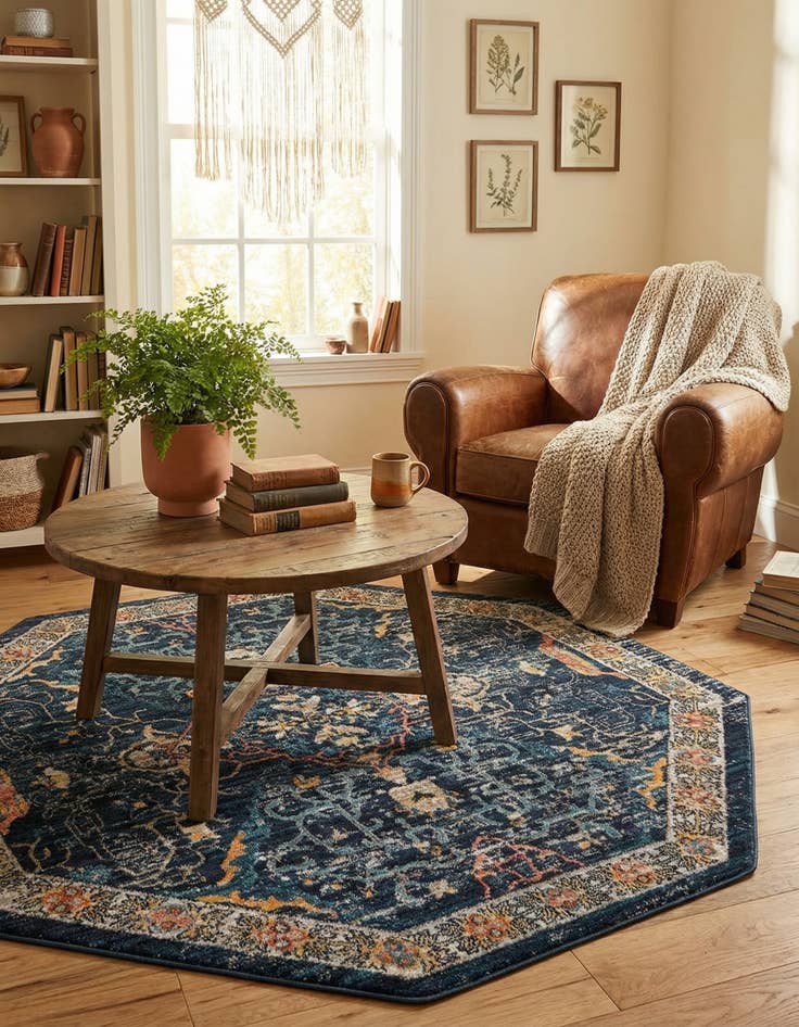 Detail image of 5' x 5' Lola Octagon Rug