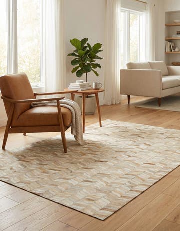4' x 5' 11 Cowhide Stocks Rug