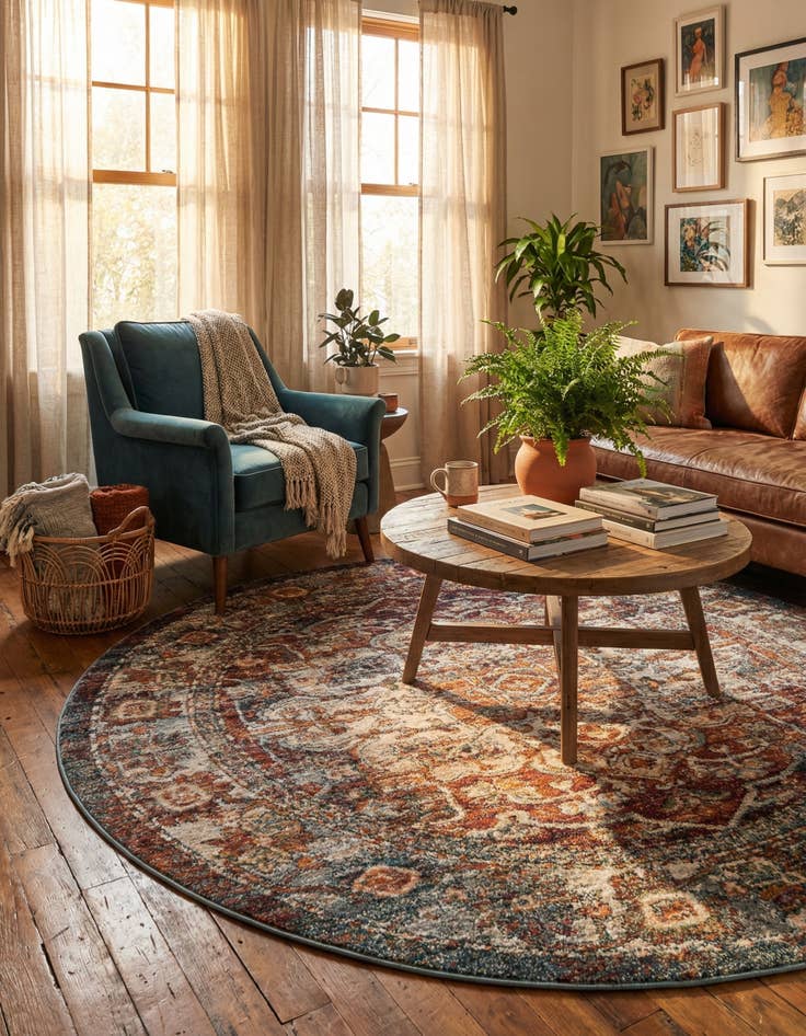 Detail image of  6' x 6' Isabella Round Rug