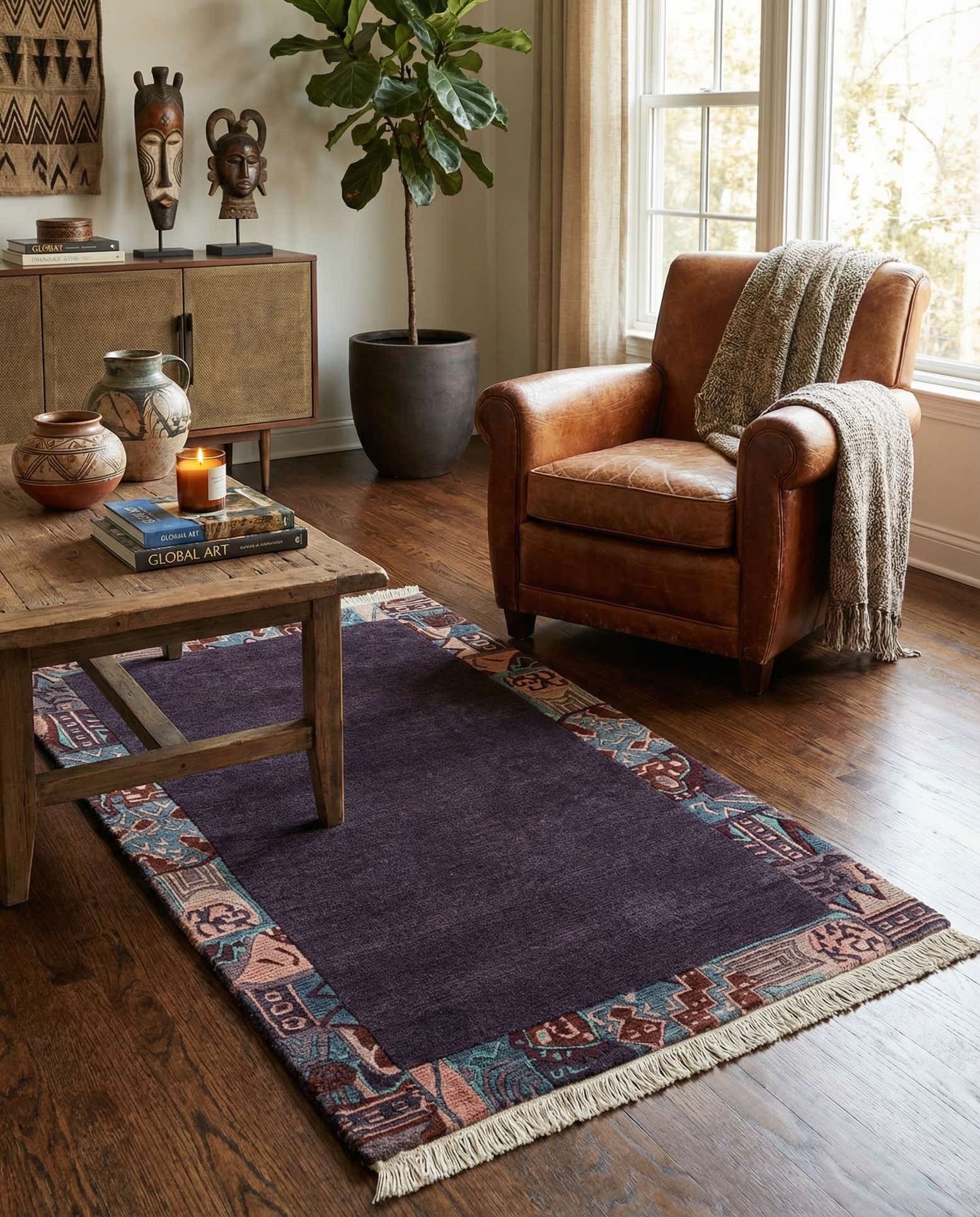 3' 2 x 5' 5 Hand Knotted Nepal Wool Rug