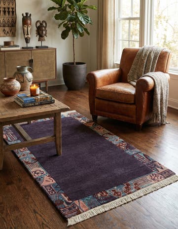 3' 2 x 5' 5 Hand Knotted Nepal Wool Rug
