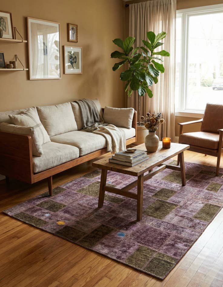 Detail image of 5' 10 x 8' 4  Hand Knotted Ultra Vintage Persian Wool Rug