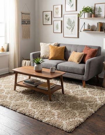 4' x 6' Lattice Shag Rug