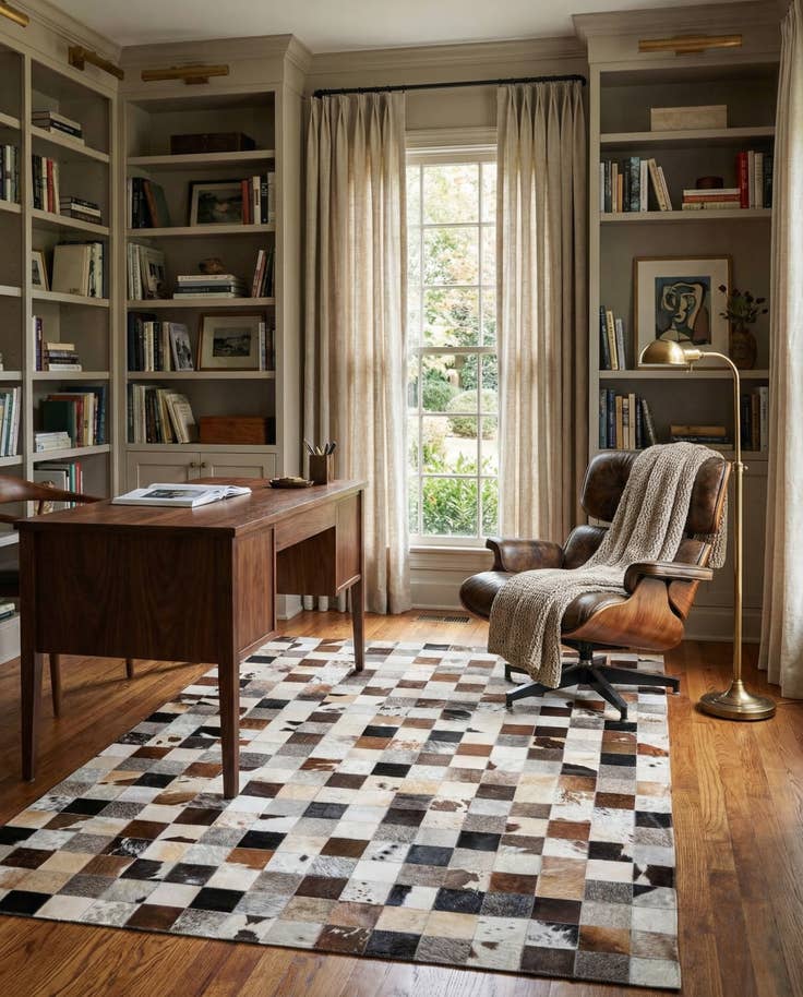 Detail image of 5' 4 x 7' 8 Cowhide Rug