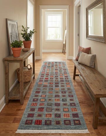 2' 7 x 10' Kashkuli Gabbeh Runner Rug