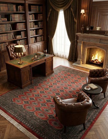 8' 2 x 10' 8 Hand Knotted Bokhara Oriental Wool Rug