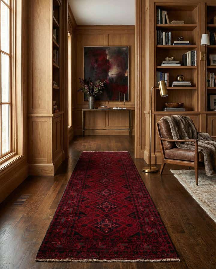 2' 10 x 9' 7 Hand Knotted Khal Mohammadi Wool Runner Rug