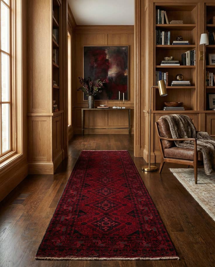 Detail image of 2' 10 x 9' 7 Hand Knotted Khal Mohammadi Wool Runner Rug
