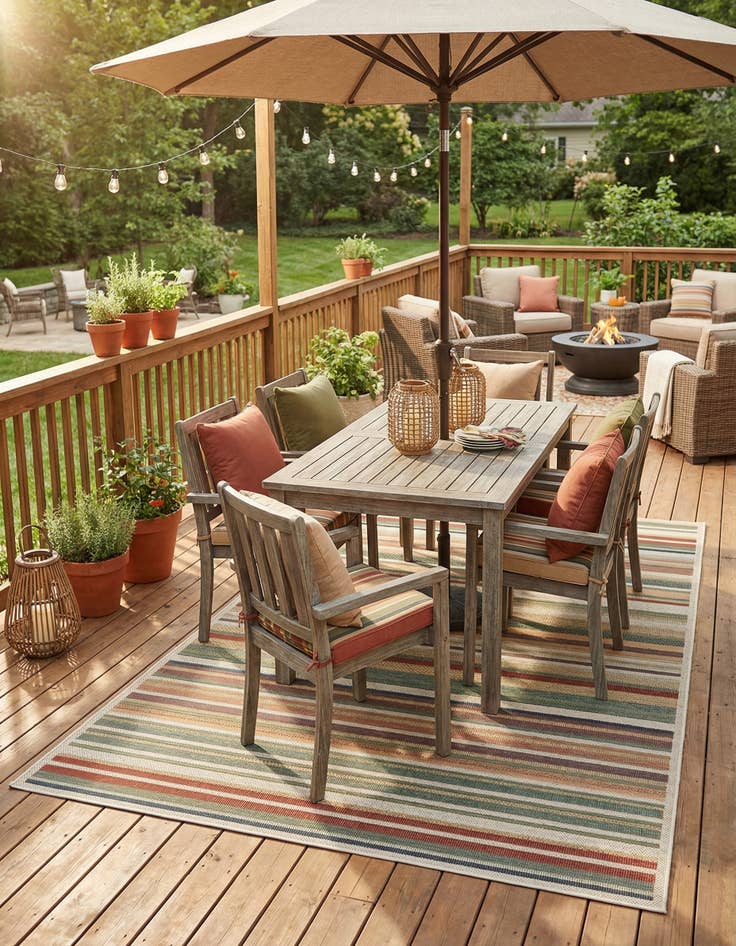 Detail image of 6' x 9'  Washable Baja Indoor / Outdoor Rug