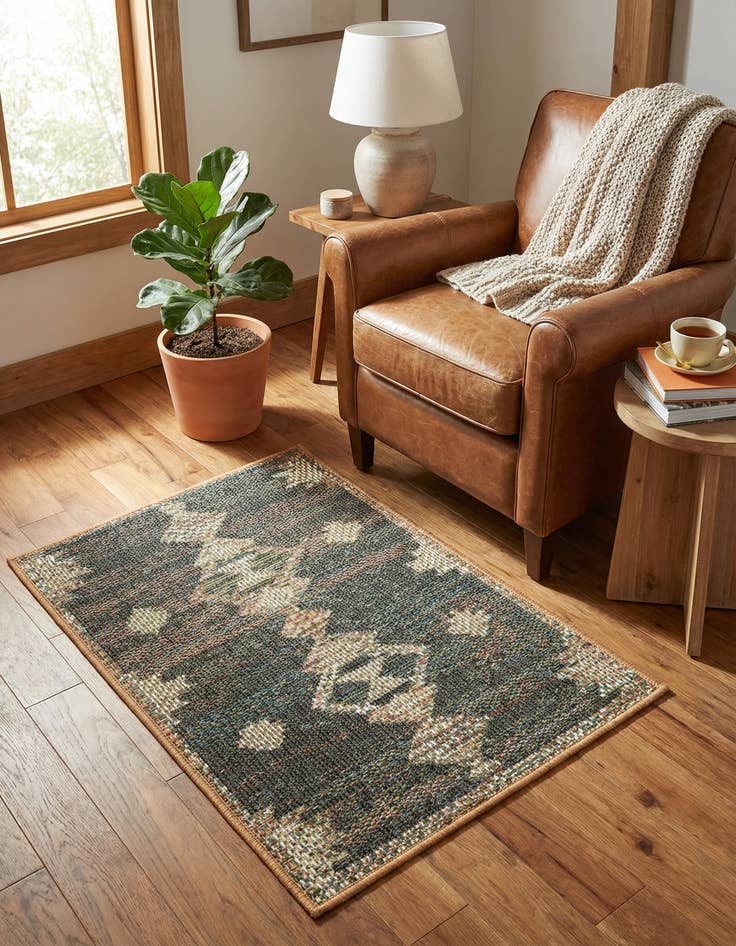 Detail image of 2' x 3' Easy-Clean Baja Indoor / Outdoor Rug