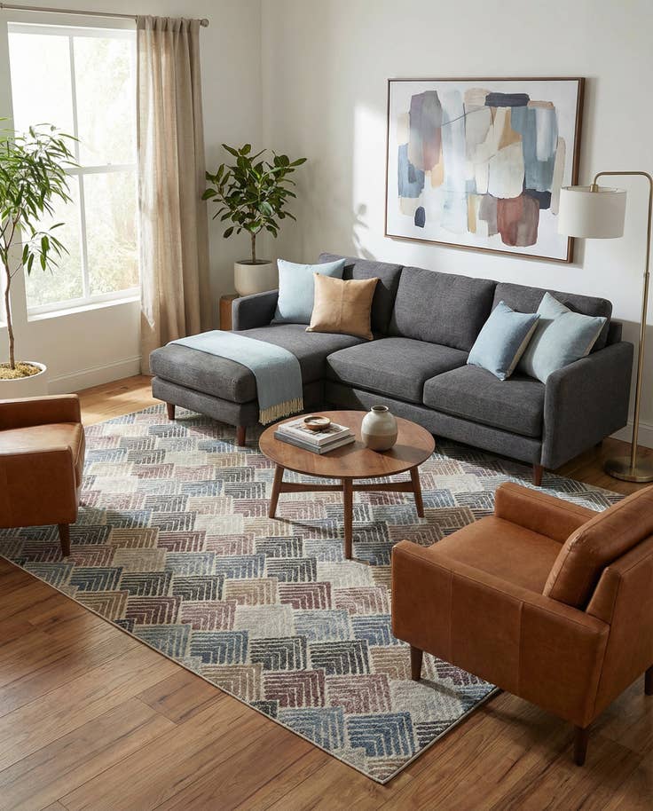 Detail image of 10' x 13' Eco Trellis Rug