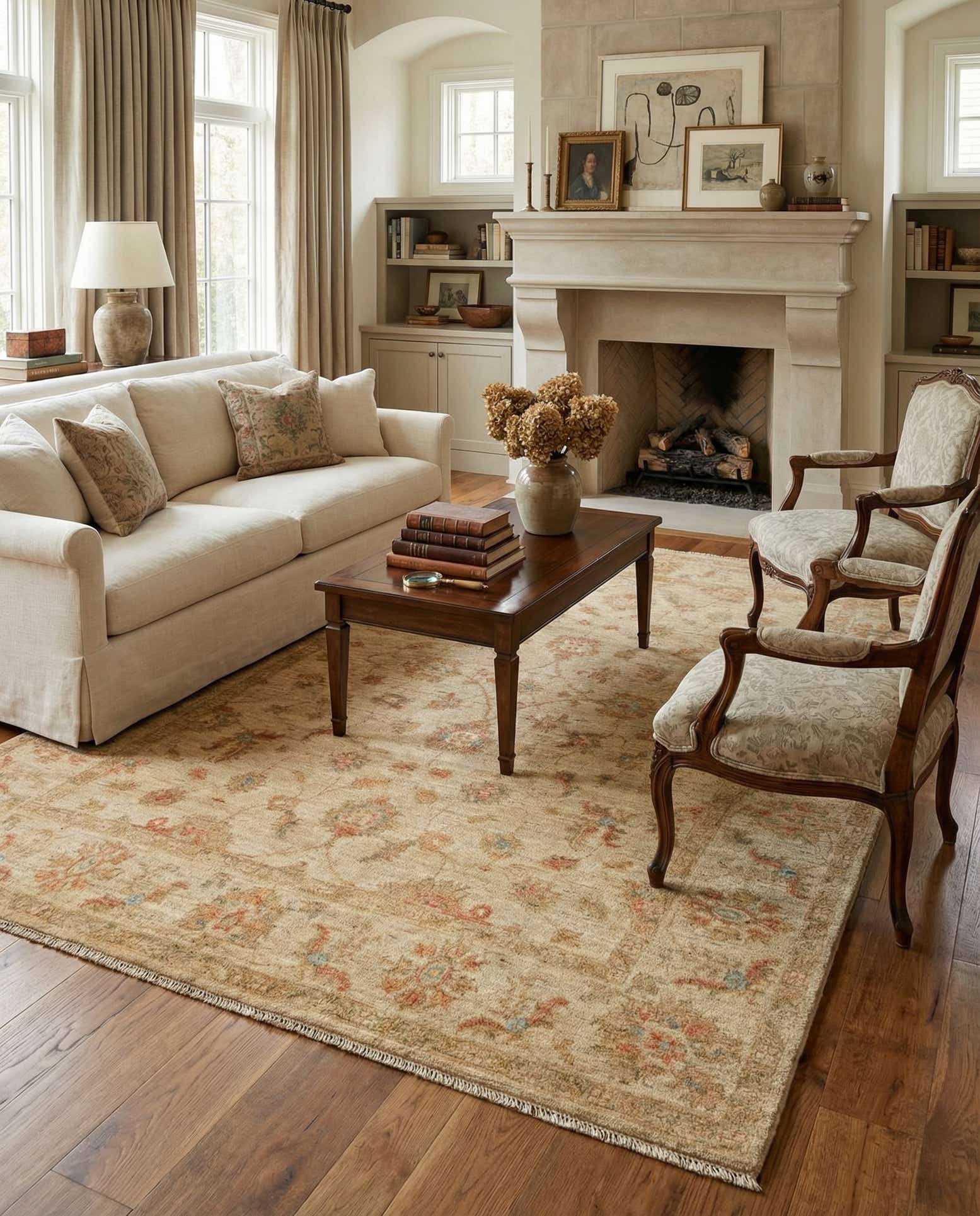 5' x 6' 6 Peshawar Ziegler Wool Rug