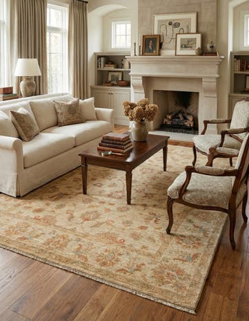 5' x 6' 6 Peshawar Ziegler Wool Rug