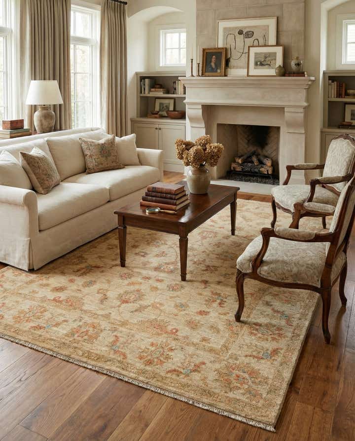 5' x 6' 6 Peshawar Ziegler Wool Rug