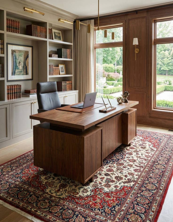 Detail image of  6' 4 x 9' 9  Hand Knotted Qom Persian Rug