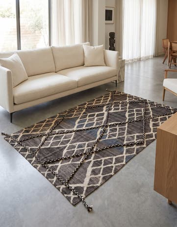 4' x 6' Hand Woven Kilim Modern Wool Rug