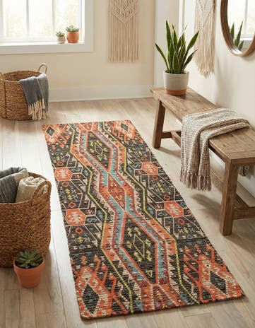 2' 2 x 6' 1 Chenille Jute Runner Rug