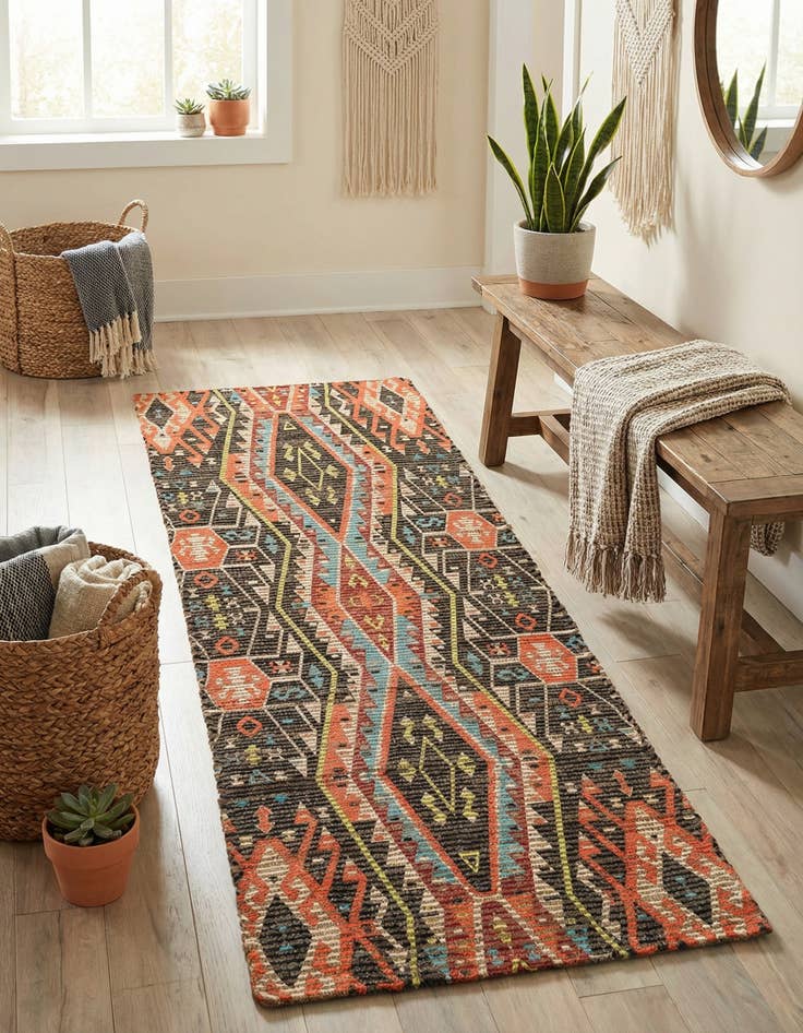 Detail image of 2' 2 x 6' 1 Chenille Jute Runner Rug